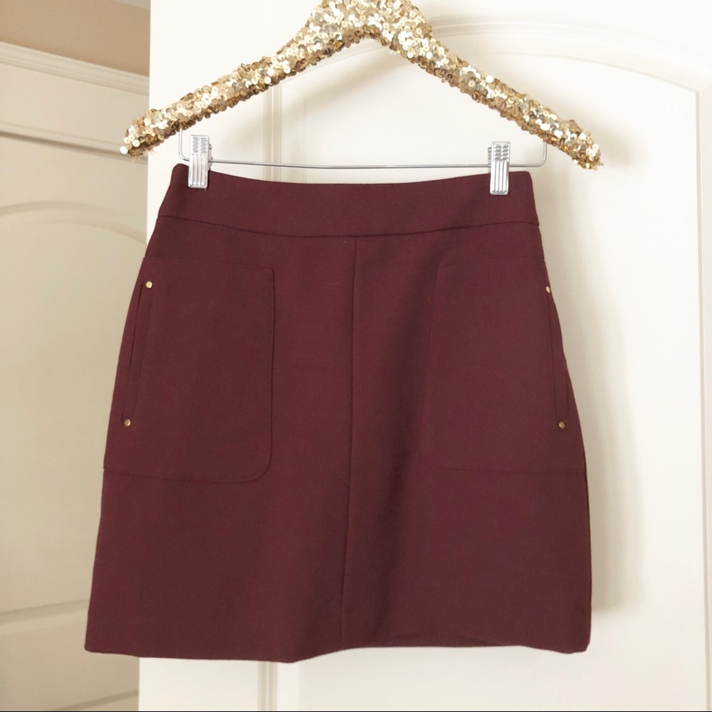 H&M Burgundy Skirt